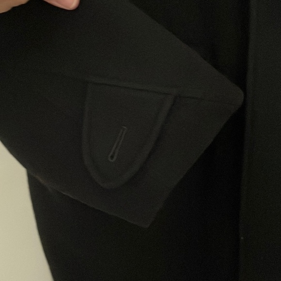 Liz Claiborne Men’s Wool Hidden Zipper Button Front Coat Size L Pockets - Picture 7 of 7